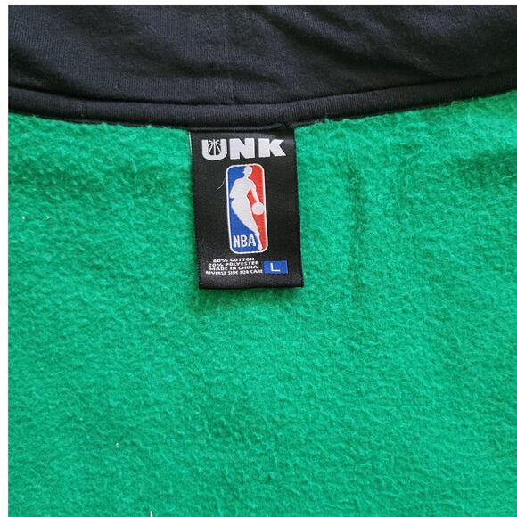 NBA UNK Boston Celtics Large Logo Embroidered Full Zip Sweatshirt Men Sz Large - Picture 9 of 10